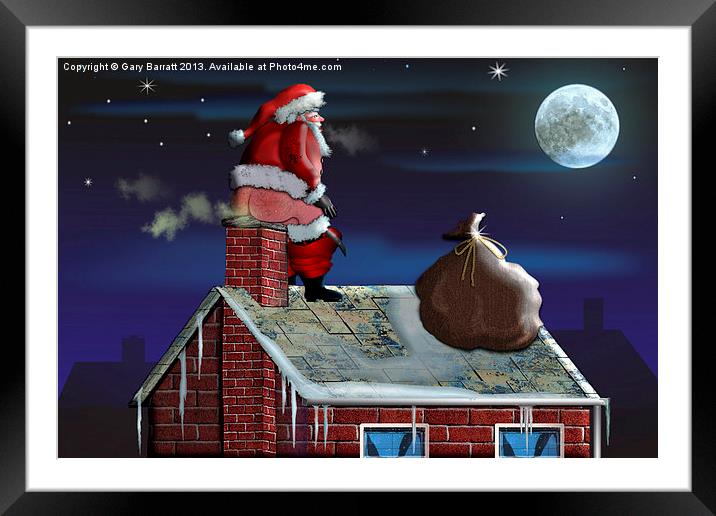 Santa Clause Is Comin Framed Mounted Print by Gary Barratt