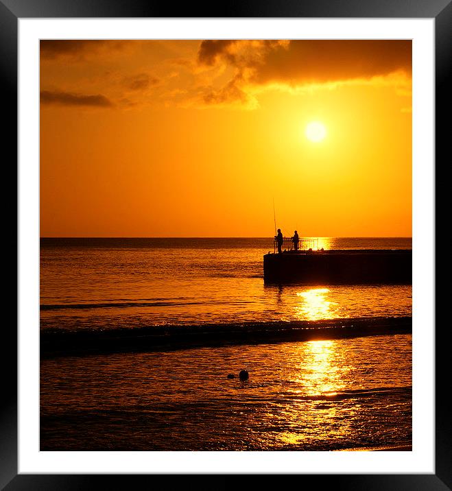 A Winter Sunset In Mallorca Framed Mounted Print by Peter F Hunt