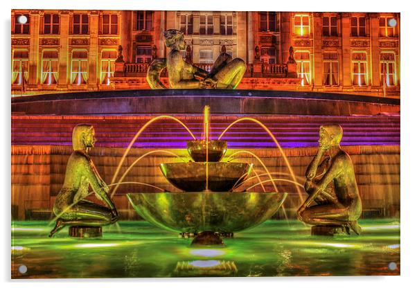 Floozie in the Jacuzzi Birmingham Acrylic by Diane Griffiths