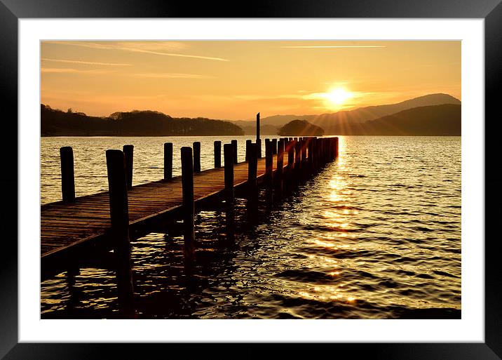 On Golden Pond - Coniston Framed Mounted Print by Gary Kenyon
