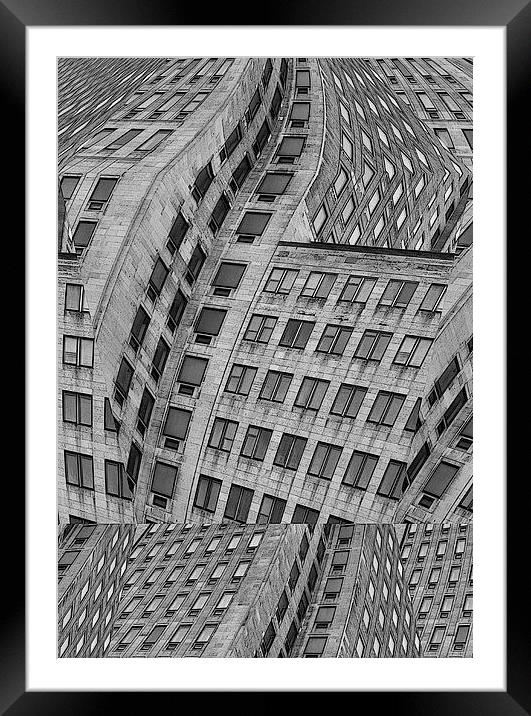 Shell Building abstract Framed Mounted Print by Heather Newton