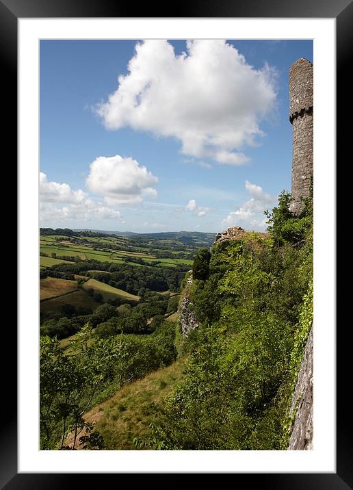 View from Carreg Cennen Castle Framed Mounted Print by Paul Nicholas