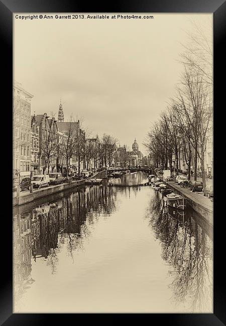 Old Amsterdam Framed Print by Ann Garrett