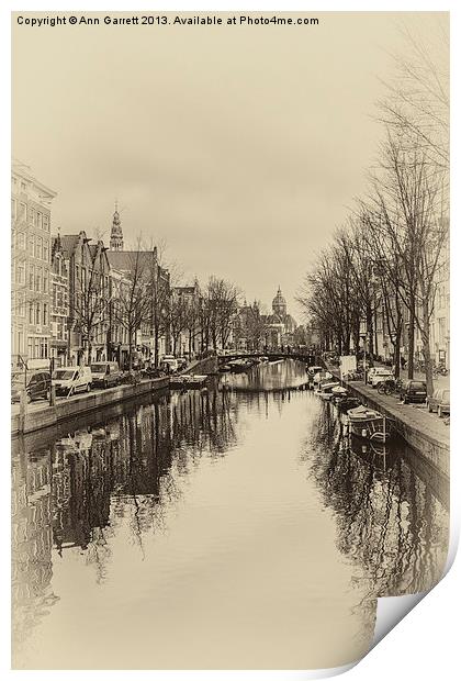 Old Amsterdam Print by Ann Garrett