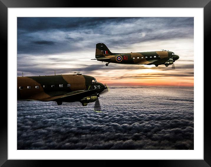C-47 Dakota Framed Mounted Print by P H