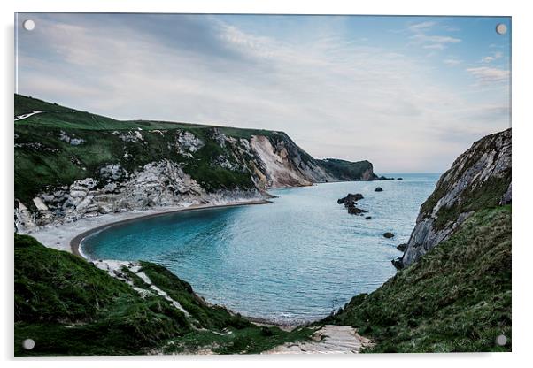 Man of War Bay Steps Acrylic by Rhys Parker