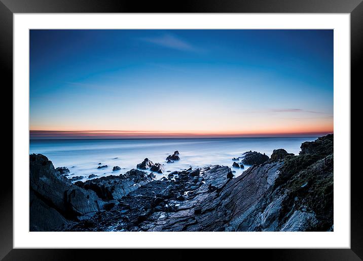 Hartland Quay after Sunset Framed Mounted Print by Rhys Parker
