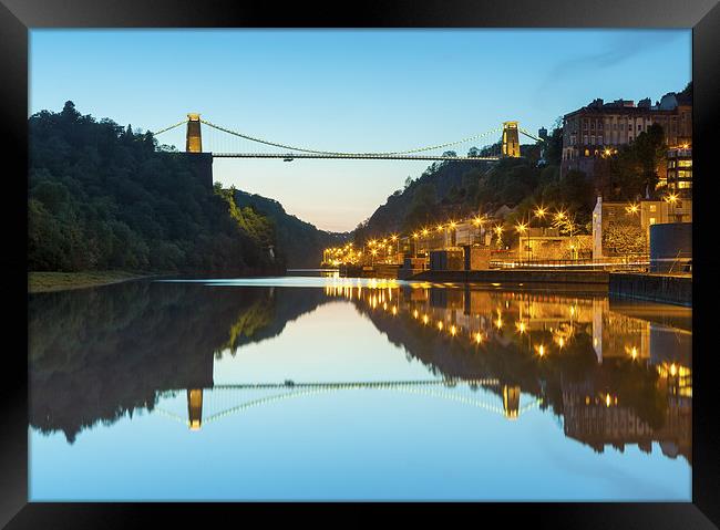 Clifton Suspension Bridge reflections, Bristol Framed Print by Daugirdas Racys
