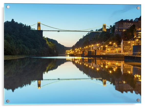 Clifton Suspension Bridge reflections, Bristol Acrylic by Daugirdas Racys