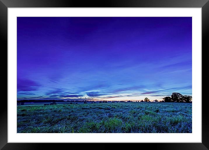 Oxfordshire Field After Dark Framed Mounted Print by Rhys Parker