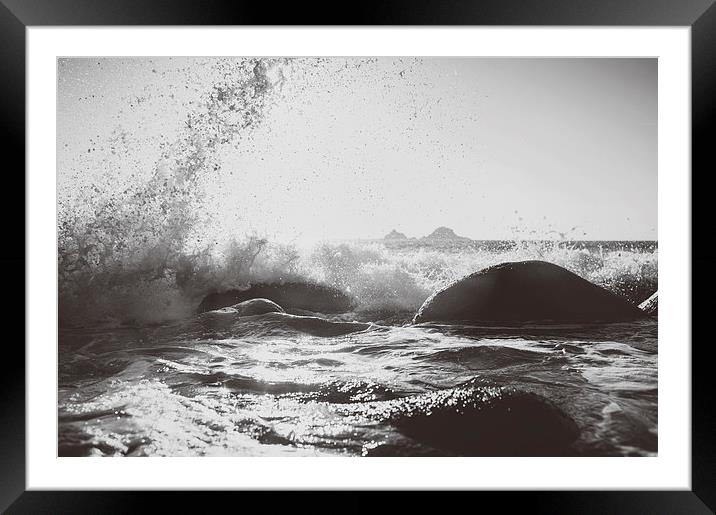 Penzance Crash Framed Mounted Print by Rhys Parker