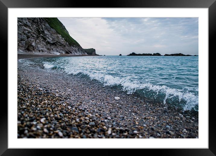 Small waves Framed Mounted Print by Rhys Parker