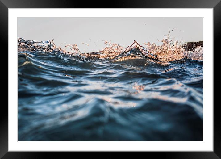 Penzance Waves Framed Mounted Print by Rhys Parker