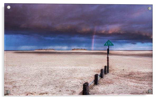 Wells next the sea rainbow Acrylic by Gary Pearson
