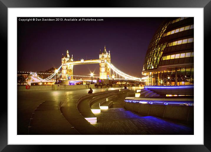 Tower Bridge from City Hall Framed Mounted Print by Dan Davidson