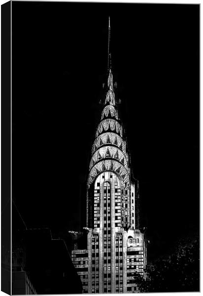 Chryler Building mono Canvas Print by Jed Pearson