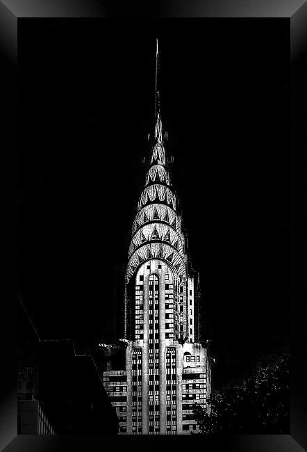 Chryler Building mono Framed Print by Jed Pearson