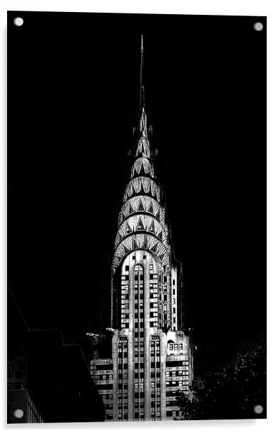 Chryler Building mono Acrylic by Jed Pearson