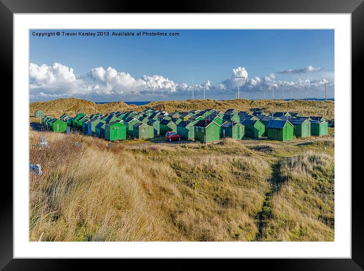 Fishermens Huts Paddys Hole Framed Mounted Print by Trevor Kersley RIP