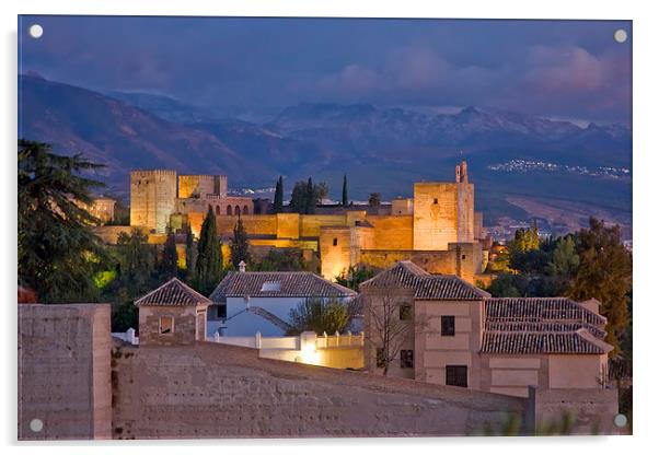 Alhambra Palace Granada Acrylic by Philip Pound