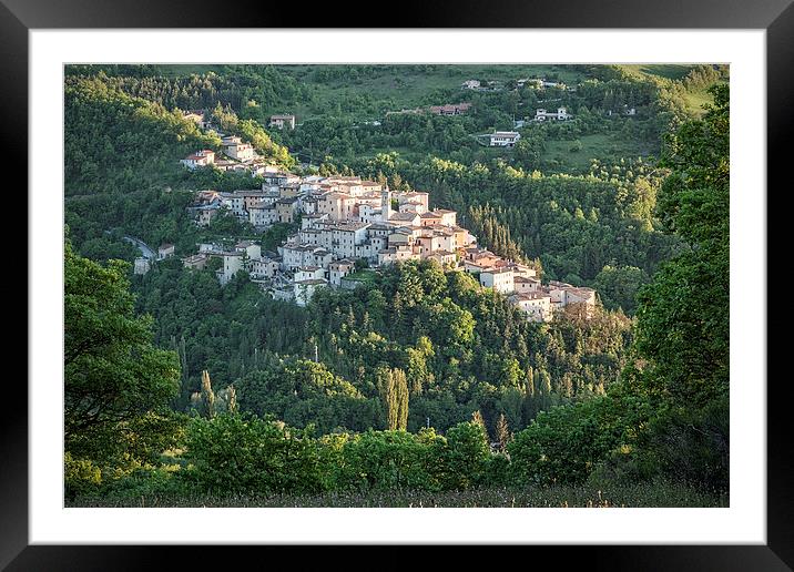 Preci Village in Umbria Italy Framed Mounted Print by Philip Pound