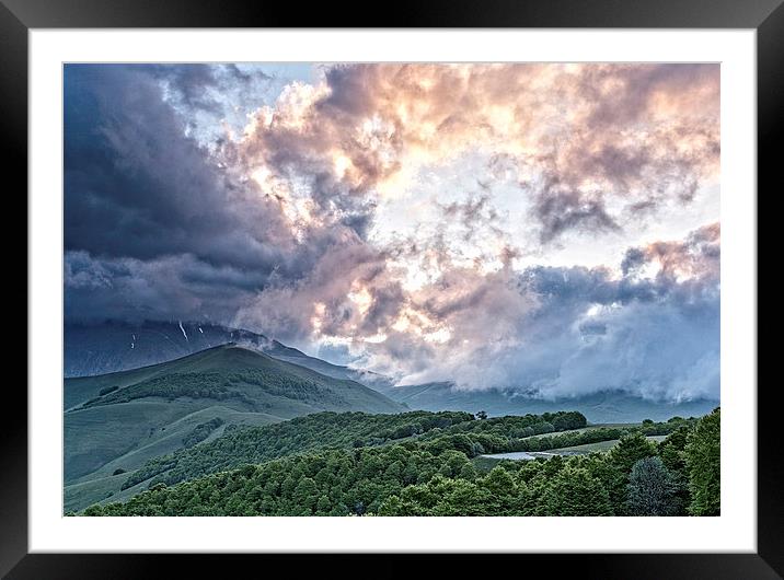 Storm Brewing in Umbria Italy Framed Mounted Print by Philip Pound