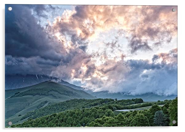 Storm Brewing in Umbria Italy Acrylic by Philip Pound