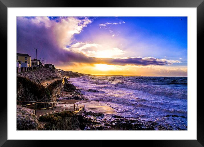 Porthleven seafront Framed Mounted Print by Andrew Driver