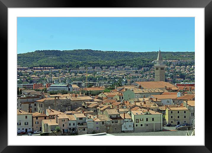 View over Koper Framed Mounted Print by Tony Murtagh