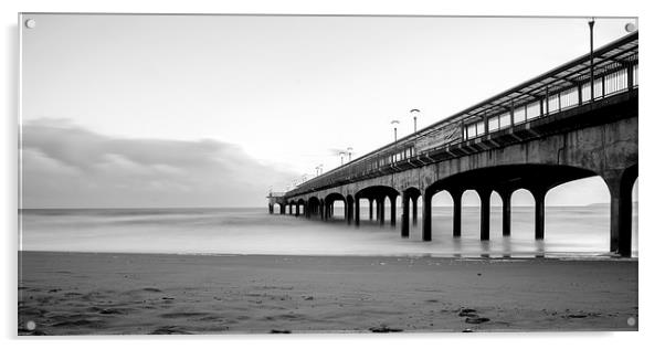 Boscombe pier in black and white Acrylic by Kelvin Futcher 2D Photography