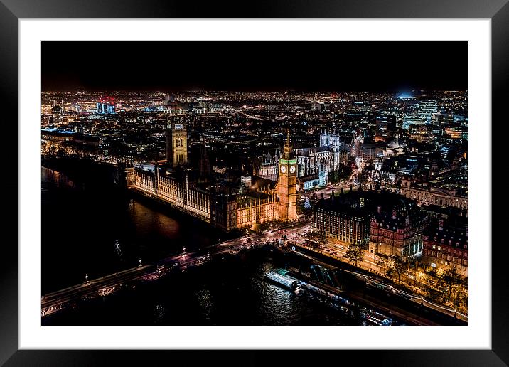 Londons lights Framed Mounted Print by Rhys Parker