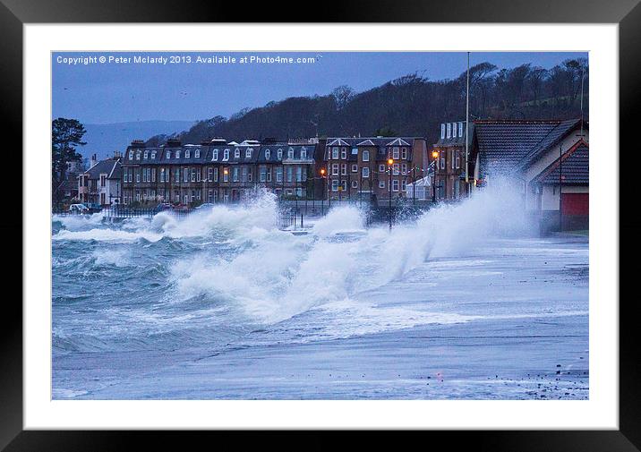 Stormy Day in Largs Framed Mounted Print by Peter Mclardy