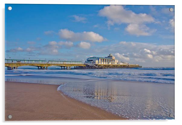 Bournemouth Pier Reflections  Acrylic by Kelvin Futcher 2D Photography