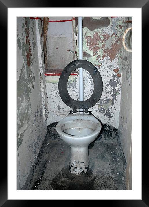 An old mills toilets Framed Mounted Print by JEAN FITZHUGH
