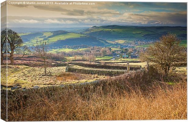 Over Curbar to Chatsworth Canvas Print by K7 Photography
