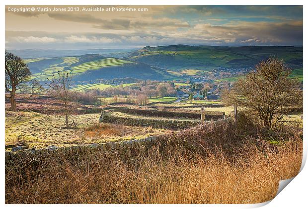 Over Curbar to Chatsworth Print by K7 Photography