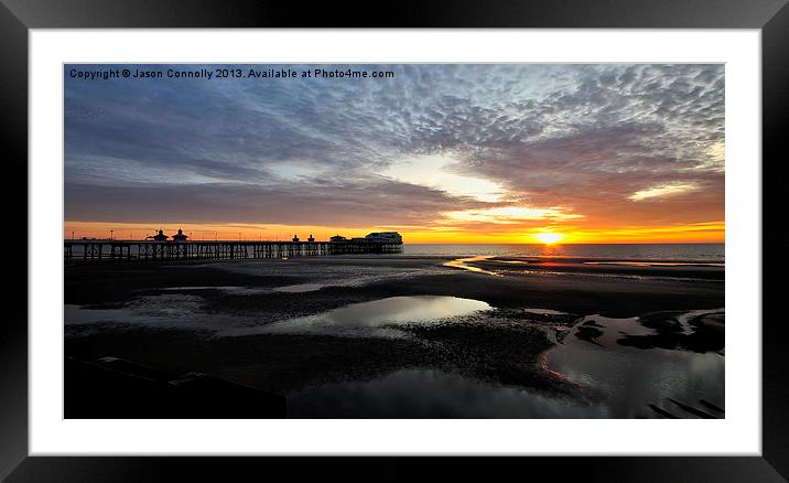 North Piers Last Light Framed Mounted Print by Jason Connolly
