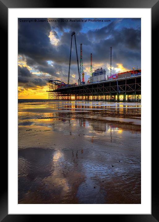 South Pier At Sunset Framed Mounted Print by Jason Connolly