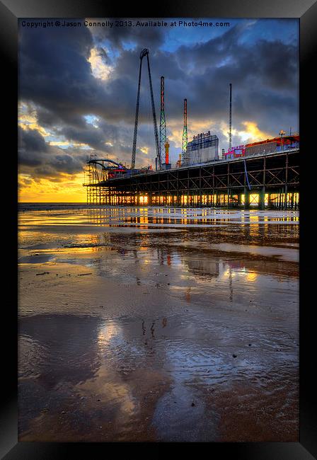 South Pier At Sunset Framed Print by Jason Connolly