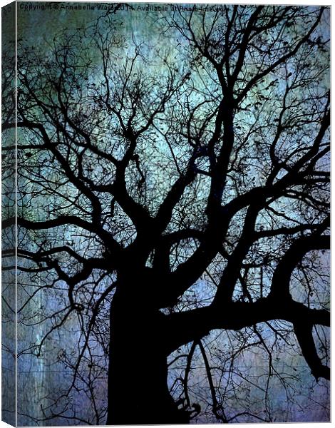 Oak Tree in Blue Canvas Print by Annabelle Ward