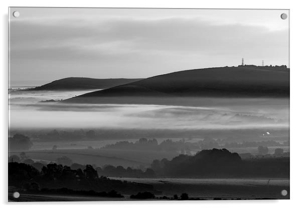 Cold & Misty Morning Acrylic by Malcolm McHugh