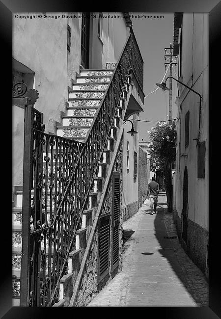 Steps Up, & Away Framed Print by George Davidson