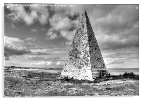 Pyramids on Lindisfarne Acrylic by Terry Dutchburn