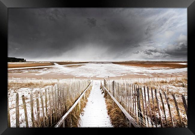 Winter Storm over Holkham Framed Print by Paul Macro