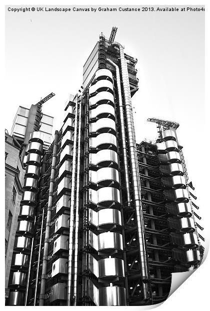 LLoyds Building, London Print by Graham Custance
