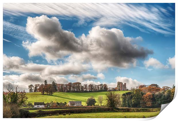 Big sky at Powderham Print by Andy dean