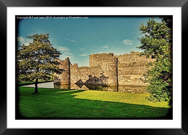 Beaumaris Castle, grunged effect Framed Mounted Print by Frank Irwin