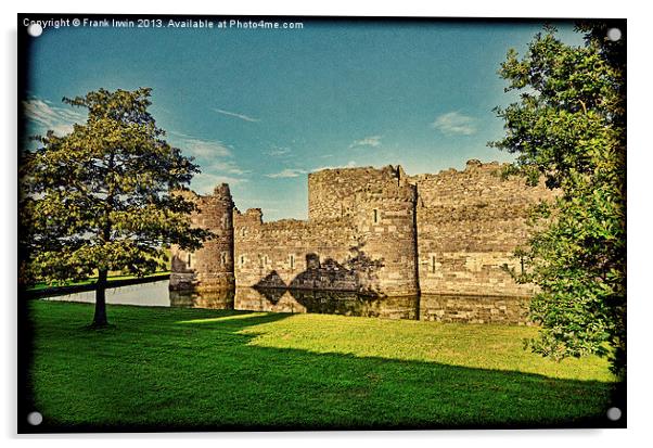 Beaumaris Castle, grunged effect Acrylic by Frank Irwin