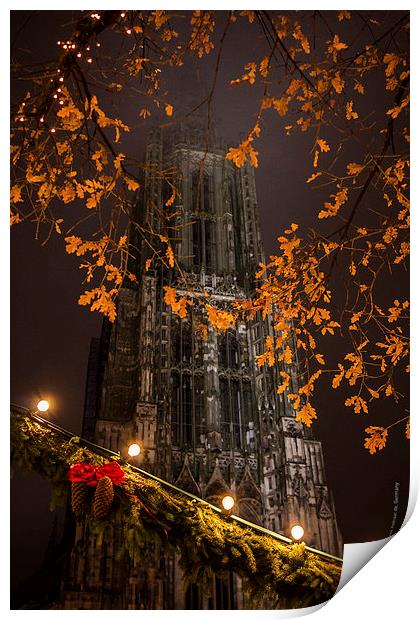 Münster at Christmas 2013 Print by