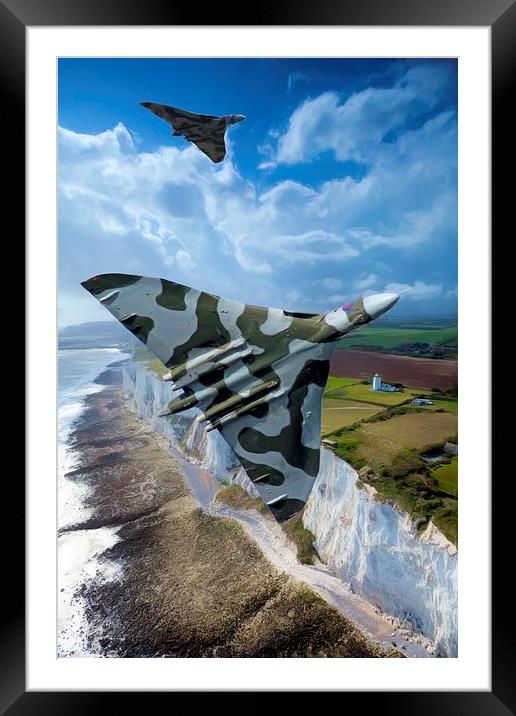 Avro Vulcan XH558 Framed Mounted Print by Neil Ravenscroft